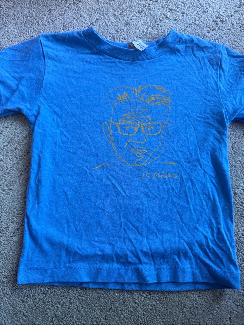 Bella Canvas Bright Blue Tee with Yellow Face Graphic